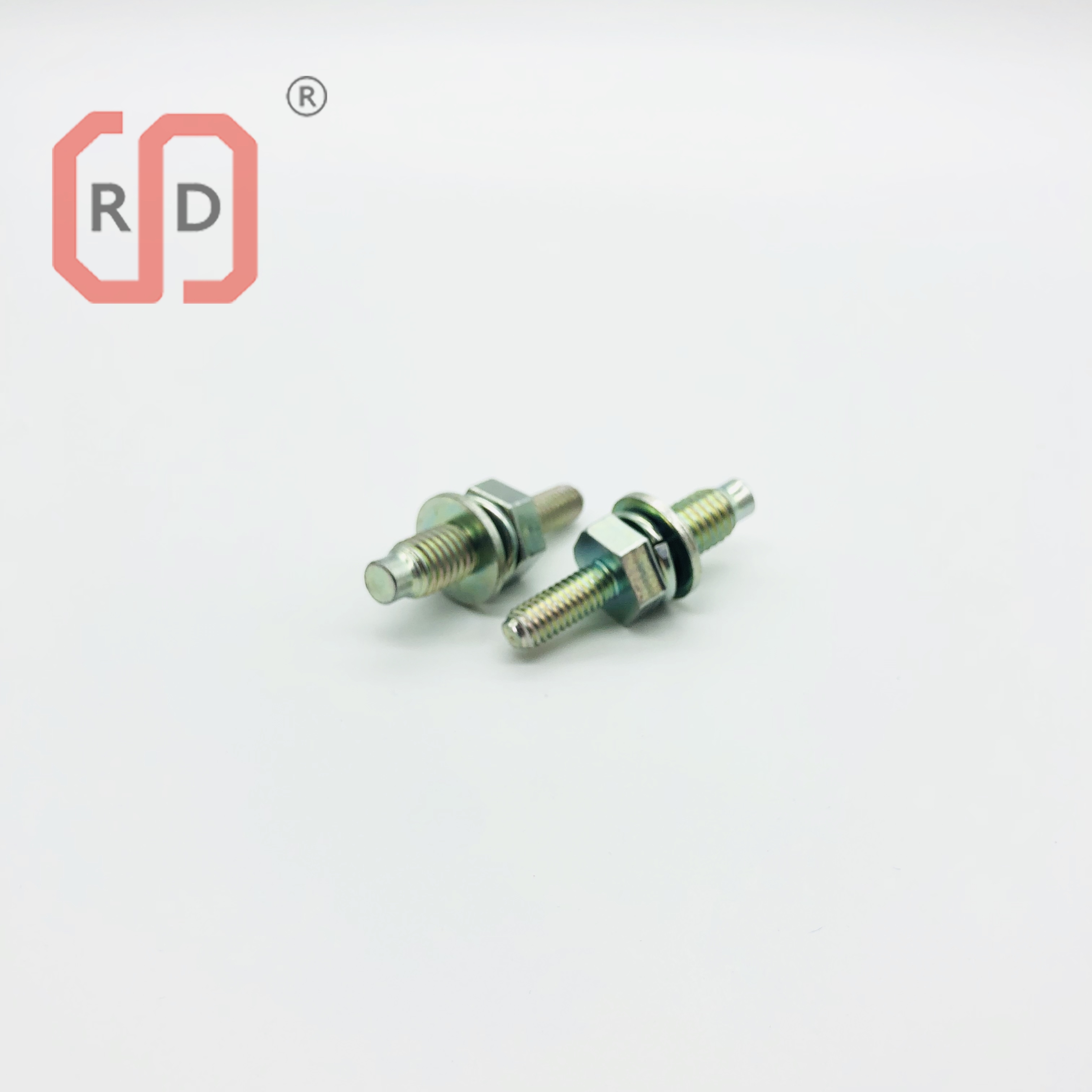 六角头双头螺栓弹簧垫圈和平垫圈